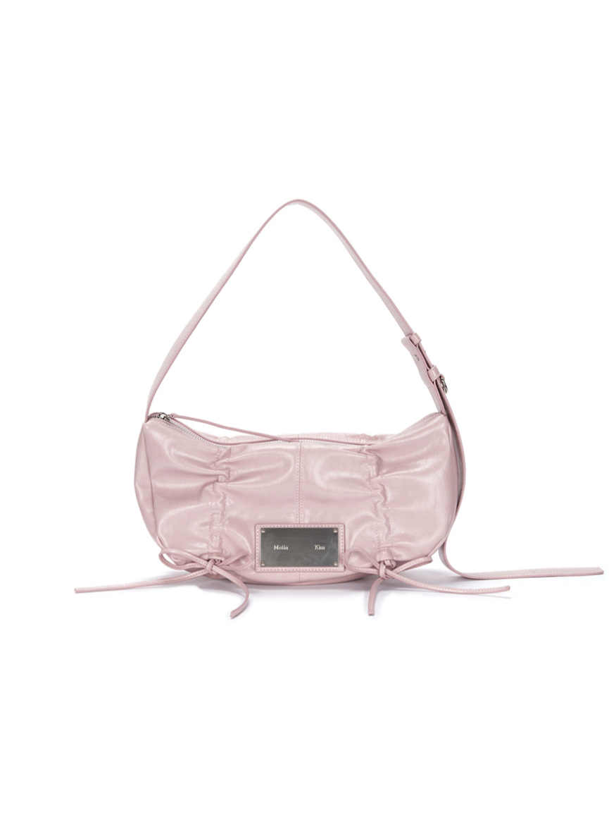 Matin Kim half shirring ribbon round bag