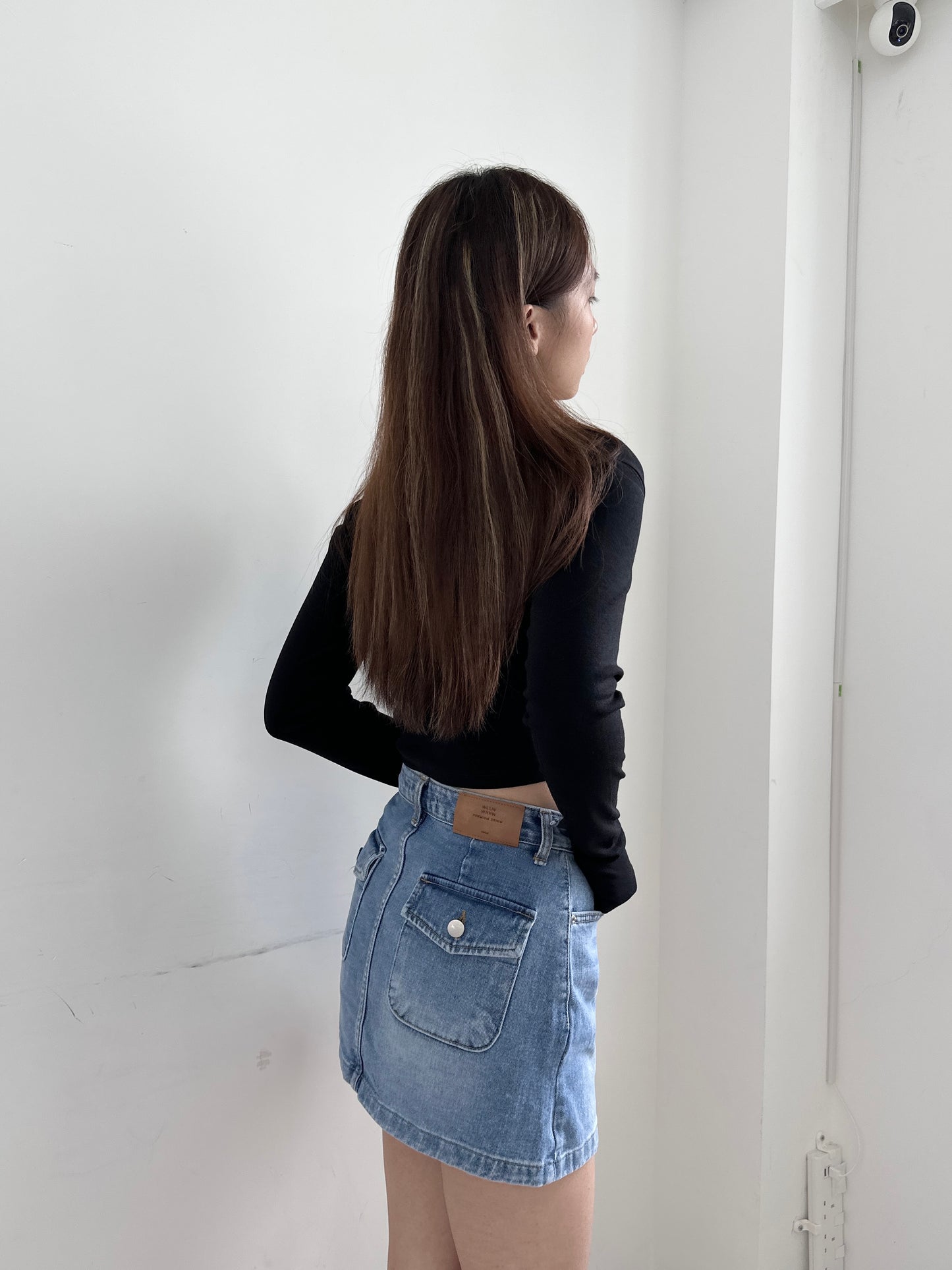 The denim skirt