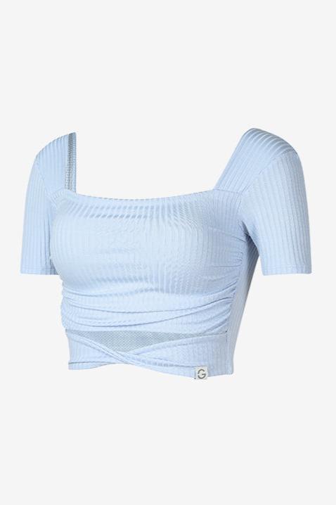 Grandeline El-flex RIB Twist Shirring Crop top