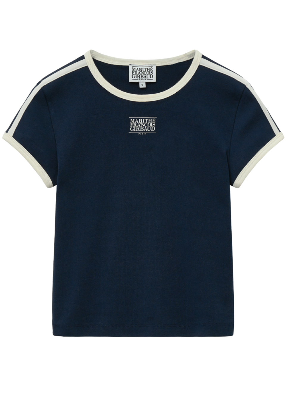 Marithe Francois Girbaud W classic logo ringer Tee