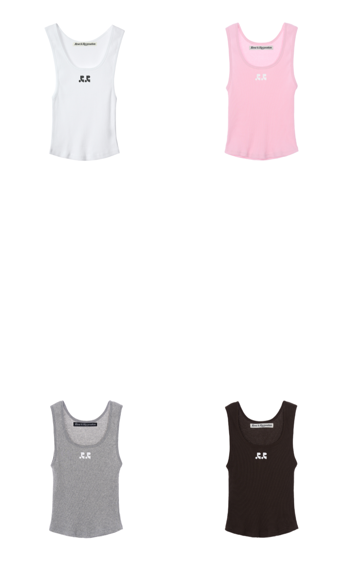 Rest & Recreation logo short tank top