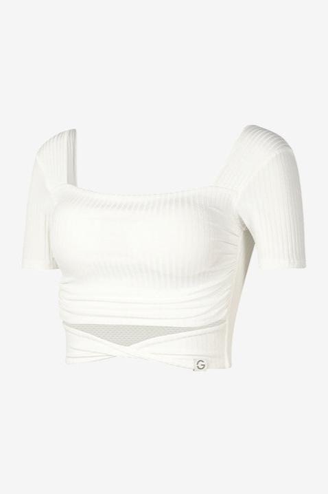 Grandeline El-flex RIB Twist Shirring Crop top