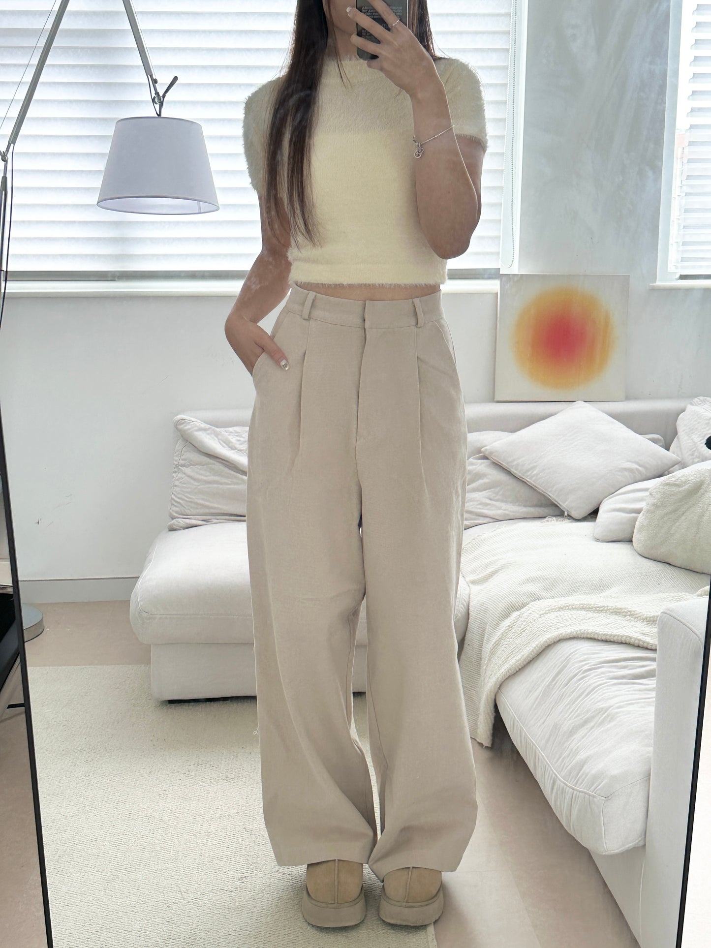 Oat wide pants