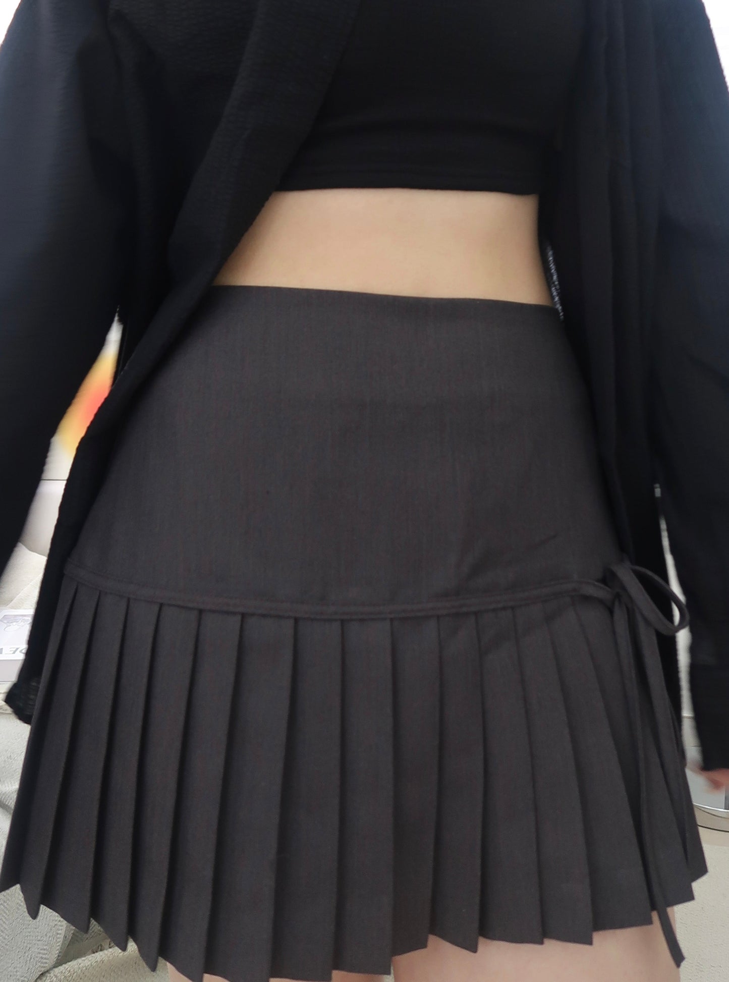 Ribbon pleated skirt (S/S version)