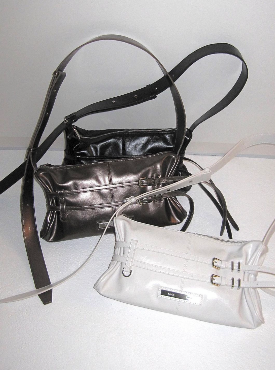 Matin kim double belted strap mini bag