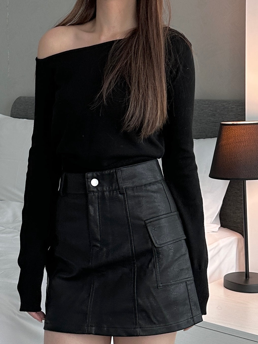 leather skirt