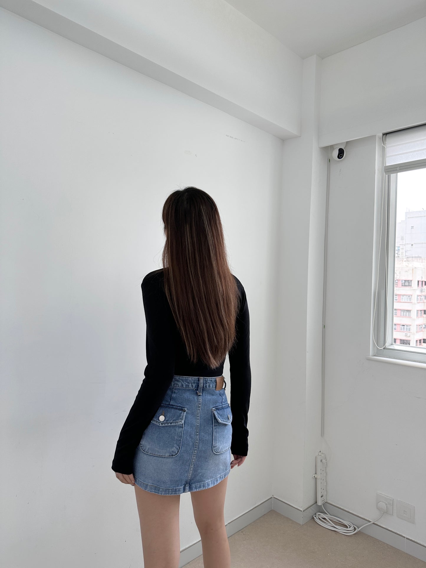 The denim skirt