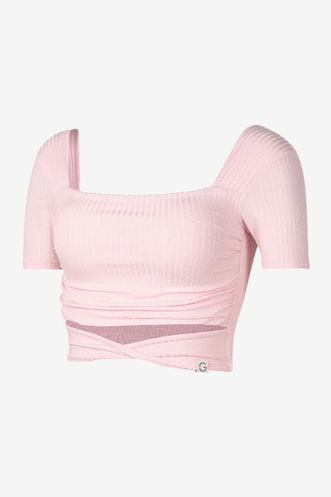 Grandeline El-flex RIB Twist Shirring Crop top