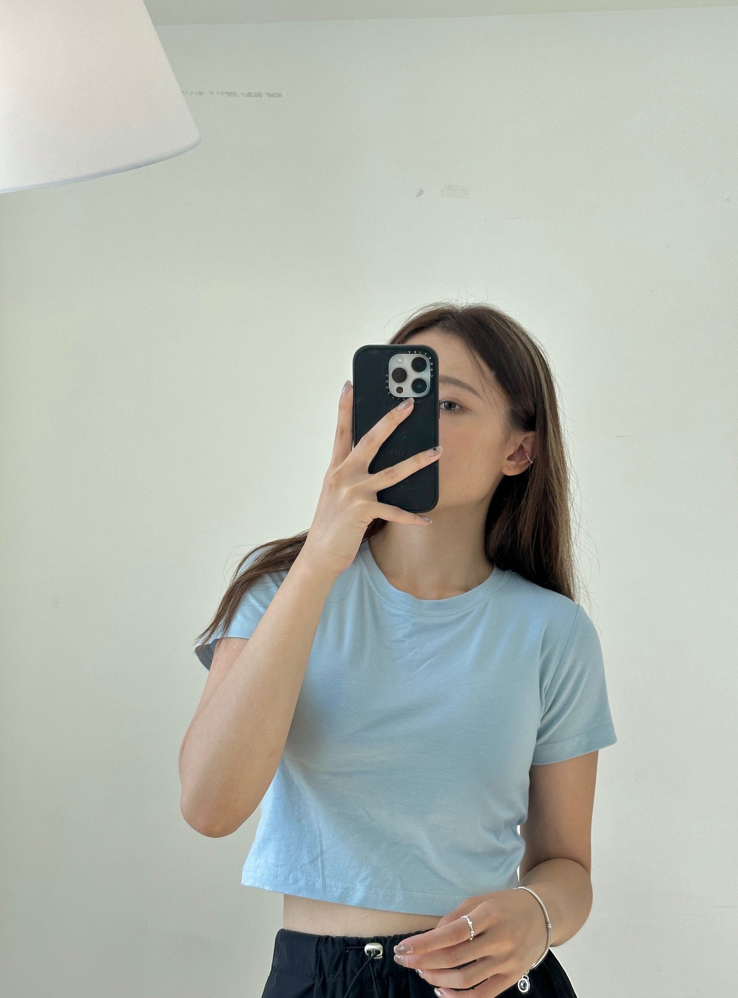 Padded tee(藍）