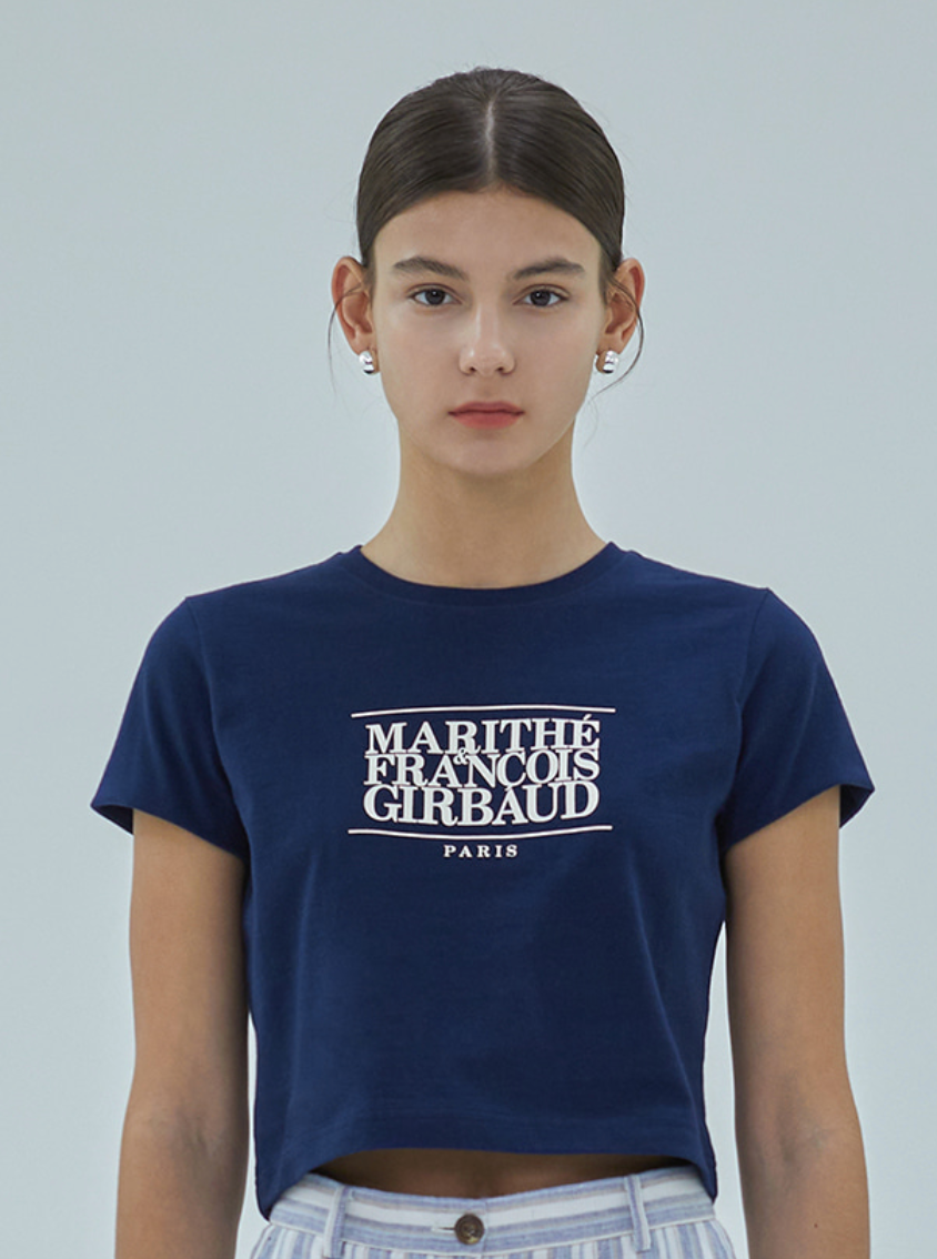 MARITHE FRANCOIS GIRBAUD classic logo crop tee